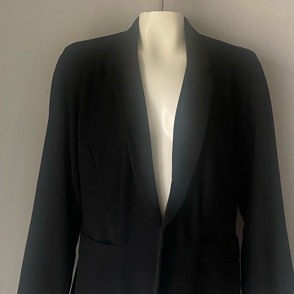 Junior Candies Blazer Open Front Black with Floral lining Size XL